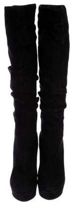 Sergio Rossi Ruched Knee-High Boots