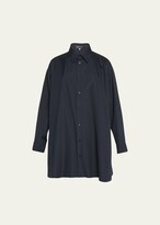 Thumbnail for your product : eskandar Side Paneled Shirt w/ Collar (Long Plus)
