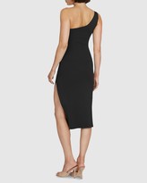 Thumbnail for your product : BY JOHNNY. Women's Black Midi Dresses - Midnight Asymmetric Knit Midi