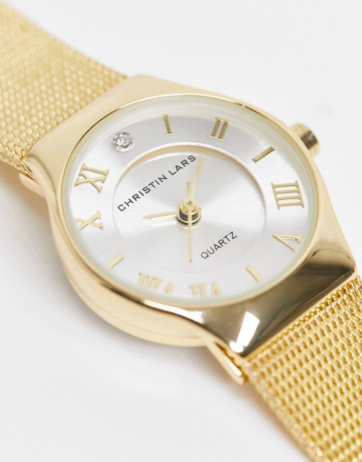 Christin Lars mesh watch in gold ShopStyle
