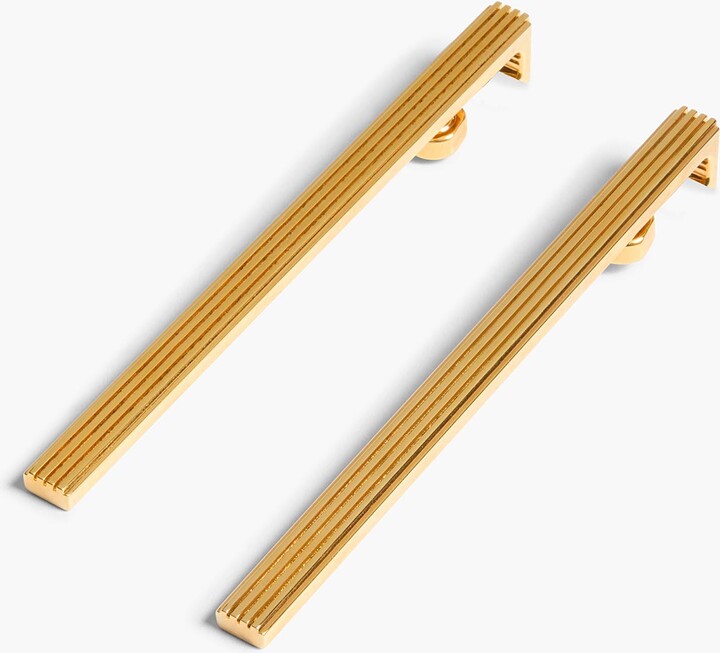 Empire Long Earrings in Gold