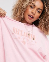 Thumbnail for your product : Reclaimed Vintage inspired logo t-shirt dress in washed pink