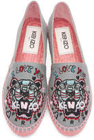 Thumbnail for your product : Kenzo Grey Limited Edition Tiger x I Love You Espadrilles