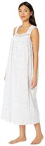 Thumbnail for your product : Eileen West Cotton Lawn Woven Sleeveless Ballet Nightgown (White Ground/Floral/Stripe) Women's Pajama