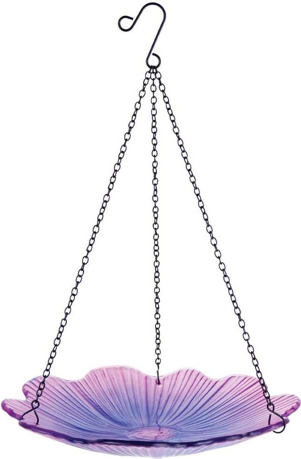 Nature's Way Ecocycle 0.63 qt. Glass/Metal Hanging Bird Feeder