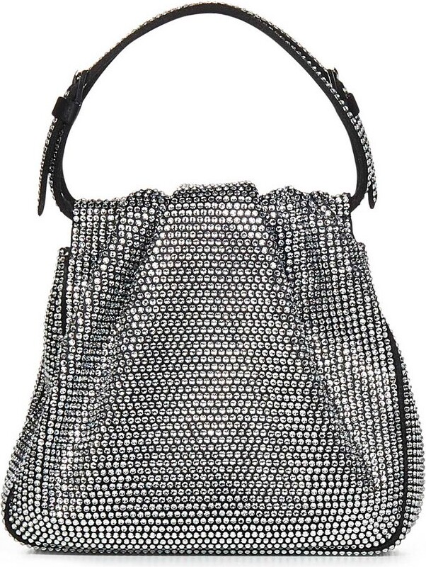 Amina Muaddi Vittoria Full Embellished Satin Tote Bag