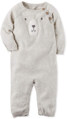 Carter's 1-Pc. Bear Cotton Sweater Coverall, Baby Boys
