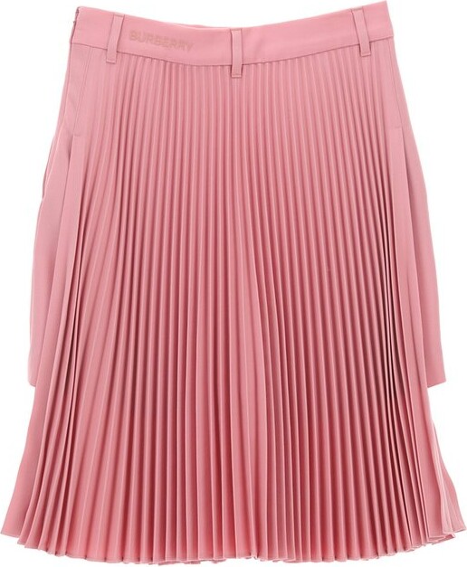 Burberry Pleated Panelled Midi Skirt ShopStyle