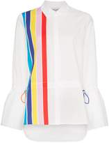 Thumbnail for your product : Mira Mikati stripe front shirt with drawstring pulls