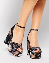 Thumbnail for your product : ASOS HAUNTED Heeled Sandals - Floral