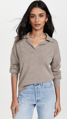 Naadam Long Sleeve Cashmere Polo Sweater