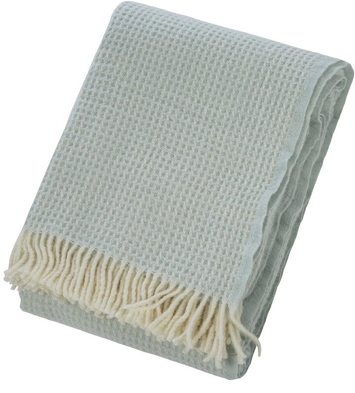 Tweedmill Pure New Wool Waffle Throw Frost ShopStyle