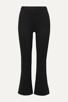 Thumbnail for your product : Rosetta Getty Cropped Stretch-jersey Flared Pants - Black
