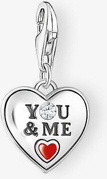 Thomas Sabo Womens Red You & Me Heart Sterling-Silver Charm 1 Size