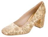Thumbnail for your product : Michael Kors Metallic Brocade Round-Toe Pumps