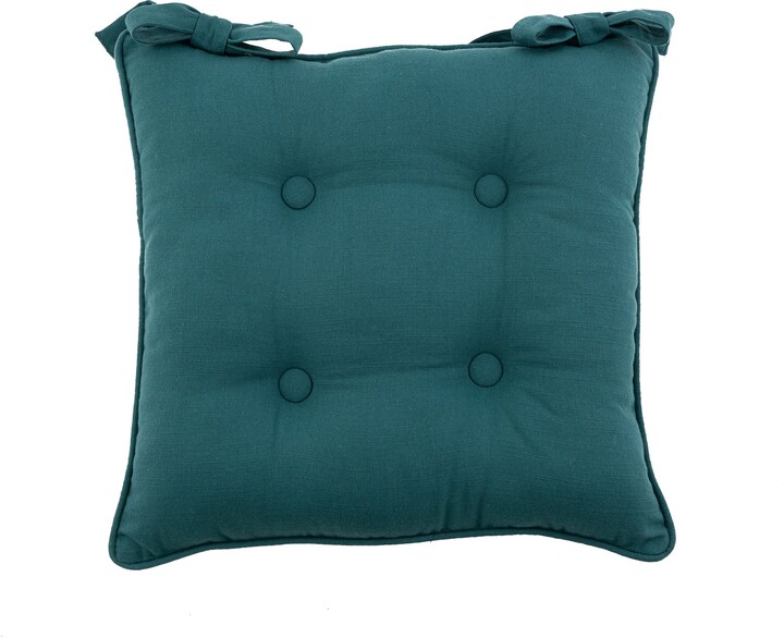 Dunelm Isabelle Seat Pad Green ShopStyle Indoor Cushions