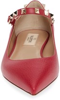 Thumbnail for your product : Valentino Rockstud Mary Jane Pointed Toe Flat