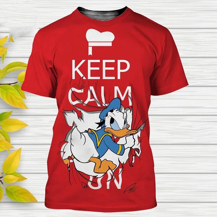 2025 Summer Disney Donald Duck Graphic 3d Print T-shirts Cartoon Anime Casual Streetwear Boy Girls Fashion T Shirt Tees Tops
