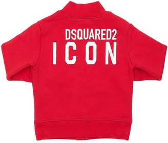 DSQUARED2 Icon Print Cotton Sweatshirt