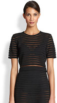 Thumbnail for your product : Cynthia Rowley Paneled Crop Top
