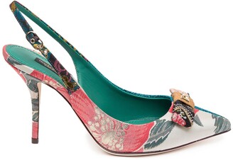 floral slingback shoes