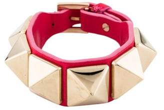 Valentino Leather Rockstud Bracelet