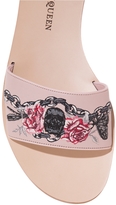 Thumbnail for your product : Alexander McQueen Tattoo Embroidered Slides