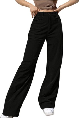 High Waist Rise Jeans Women Vintage Solid Colour Y2k Spring 2021