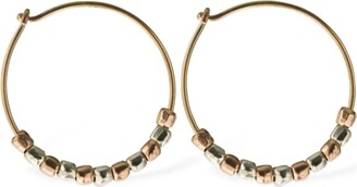 Dodo 9kt Rose gold & silver Granelli earrings