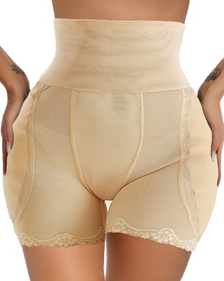 Lu's Chic Women's Body Shaper Shorts Shapewear Bodysuit Stretch Tummy  Control Waist Cincher Nude Small