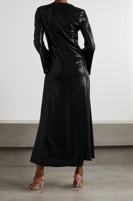 Dodo Bar Or Nina Embellished Cutout Stretch-jersey Maxi Dress - Black