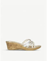 Thumbnail for your product : Scarlett metallic wedge sandals