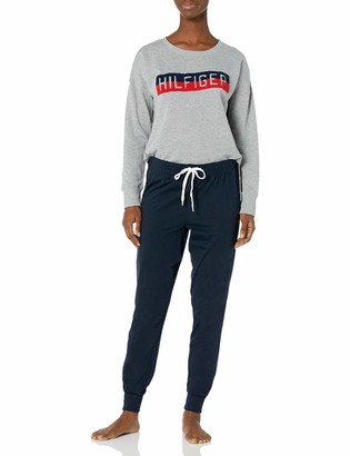 Tommy Hilfiger Women's Women's Logo Tee and Pant Bottom Pajama Set