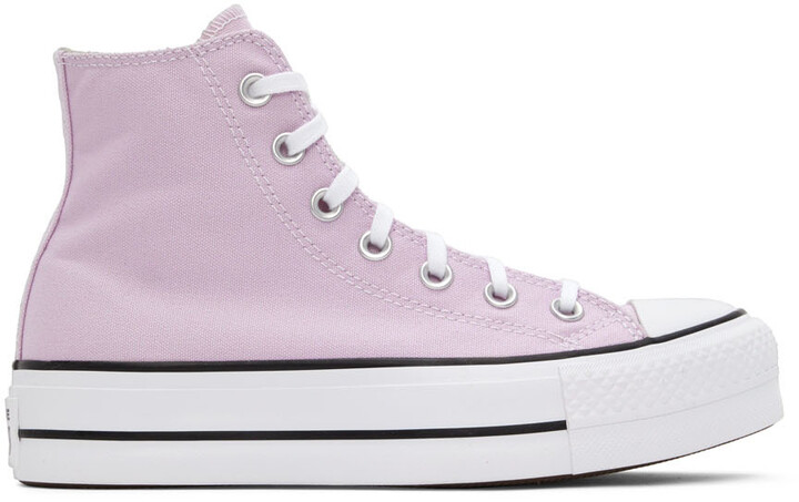 Converse Purple Chuck Taylor All Star Lift Hi Sneakers - ShopStyle