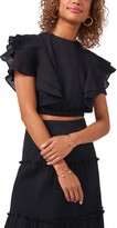 Thumbnail for your product : 1 STATE Ruffle Sleeve Crop Top