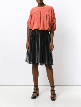 RED Valentino cropped gathered blouse