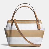 Thumbnail for your product : Coach Baby Bag Tote In Striped Coated Canvas