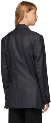 Situationist Black Wool Zip Detail Blazer