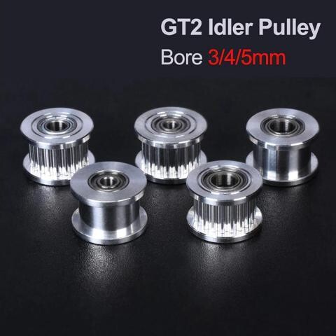 Graviton GT2 Idler Timing Pulley 20 Tooth With/without Teeth Wheel Bore 3/4/5mm 3D Printer Parts For Prusa i3 MK3 GT2 Belt