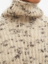 Thumbnail for your product : Totême High-neck Mélange Rib-knitted Sweater - Beige Multi