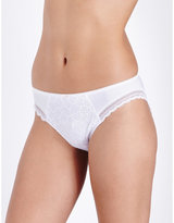 Thumbnail for your product : Chantelle Merci jersey and stretch-lace bikini briefs