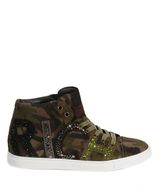 Thumbnail for your product : Richmond Sneakers Matis Suede Ankle Boots Camou + Rhinestone