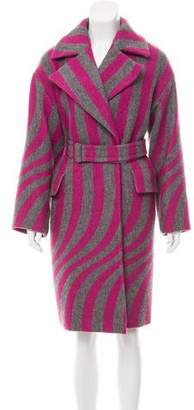 Dries Van Noten Striped Wool Coat