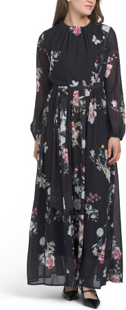 TJMAXX Floral Maxi Dress For Women, Nylon/Cotton/Viscose