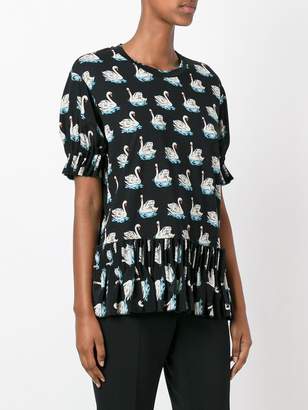 Stella McCartney swan print skirt blouse
