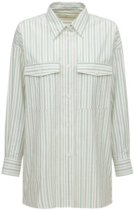 green striped blouse