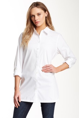 Foxcroft Long Sleeve Shaped Solid Tunic