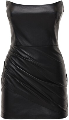 ZEYNEP ARCAY Strapless Leather Mini Dress