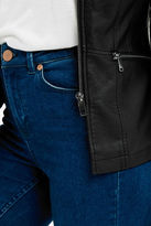 Thumbnail for your product : Oasis PETITE FAUX LEATHER JACKET [span class="variation_color_heading"]- Black[/span]