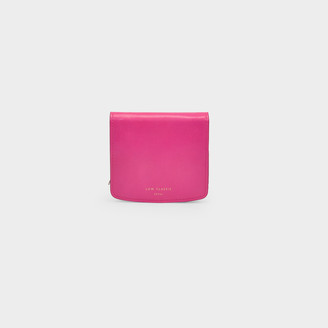 Low Classic Strap Wallet In Pink Calfskin